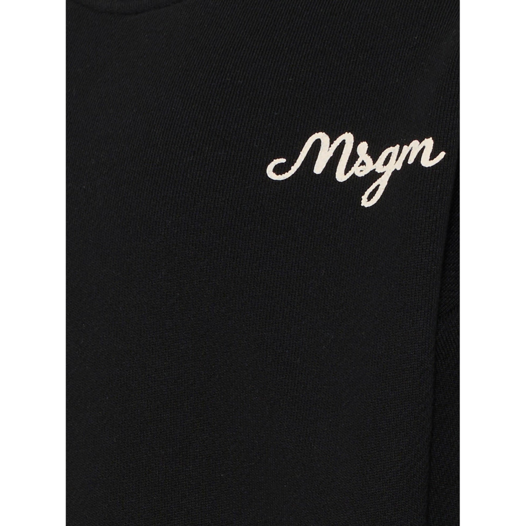Msgm Felpa tinta unita con Maniche In Contrasto Nero per Bambina F5MSJBSW250 NERO MSGM 