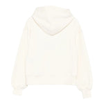Msgm Felpa tinta unita con Cappuccio E Stampa Panna per Bambina F5MSJGHS193 PANNA MSGM 