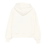 Msgm Felpa tinta unita con Cappuccio E Stampa Panna per Bambina F5MSJGHS193 PANNA MSGM 