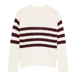 Msgm Maglia tinta unita con Fantasia A Righe Panna per Bambina F5MSJGJP082 PANNA MSGM 