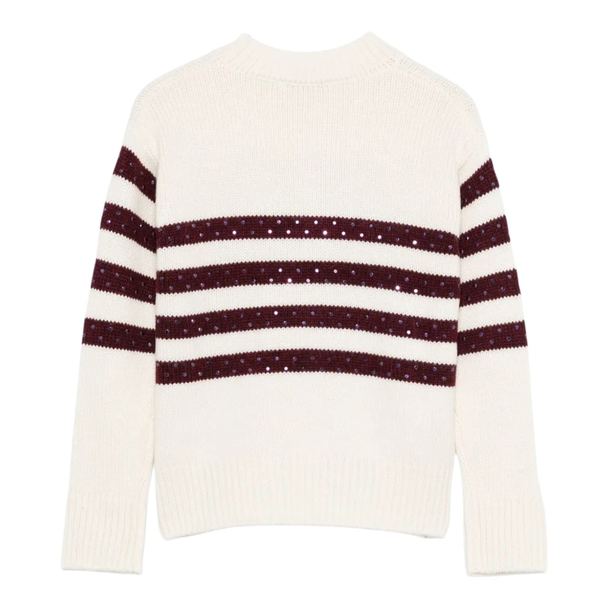 Msgm Maglia tinta unita con Fantasia A Righe Panna per Bambina F5MSJGJP082 PANNA MSGM 