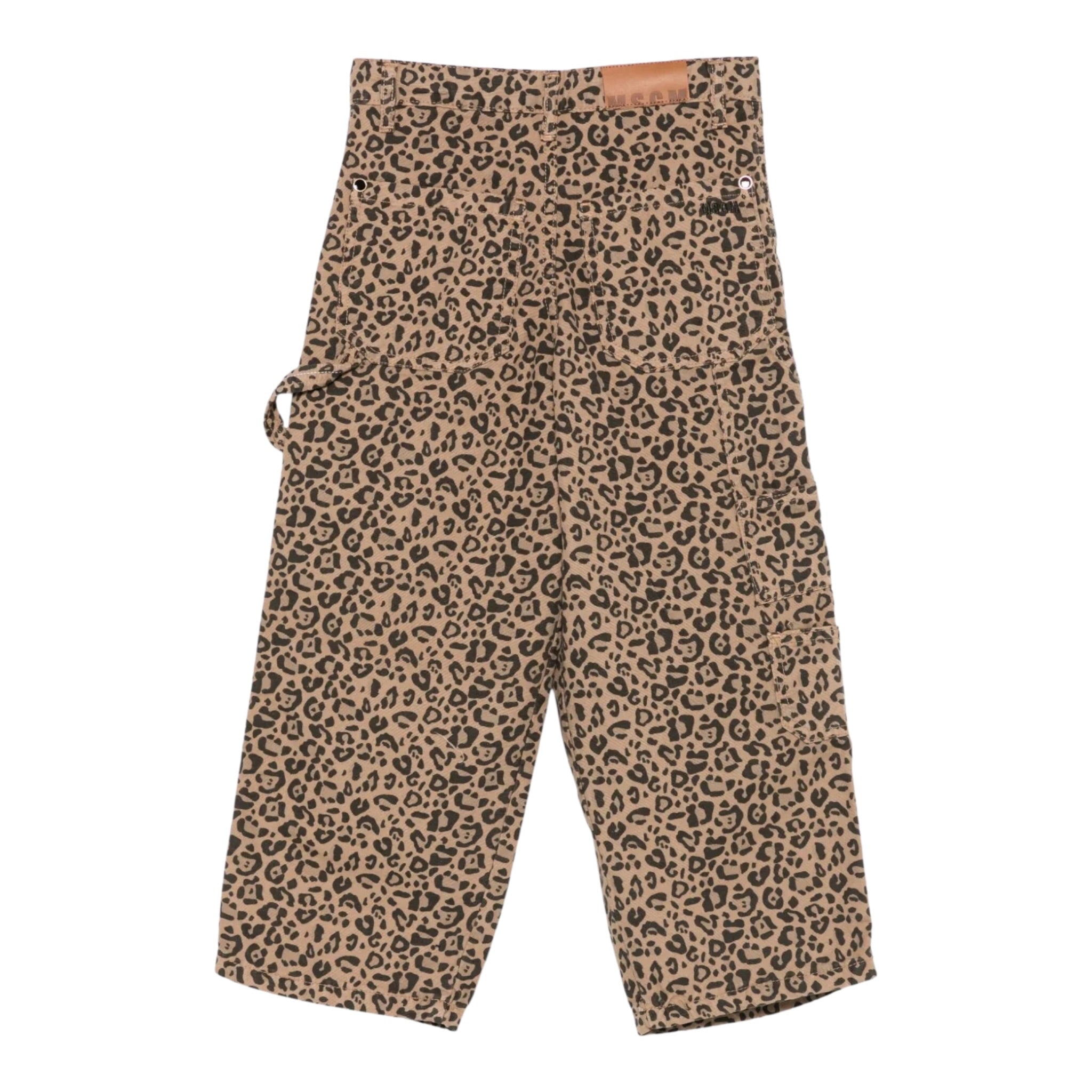 Msgm Pantalone tinta unita con Stampa Maculata Marrone per Bambina F5MSJGPA130X MARRONE MSGM 