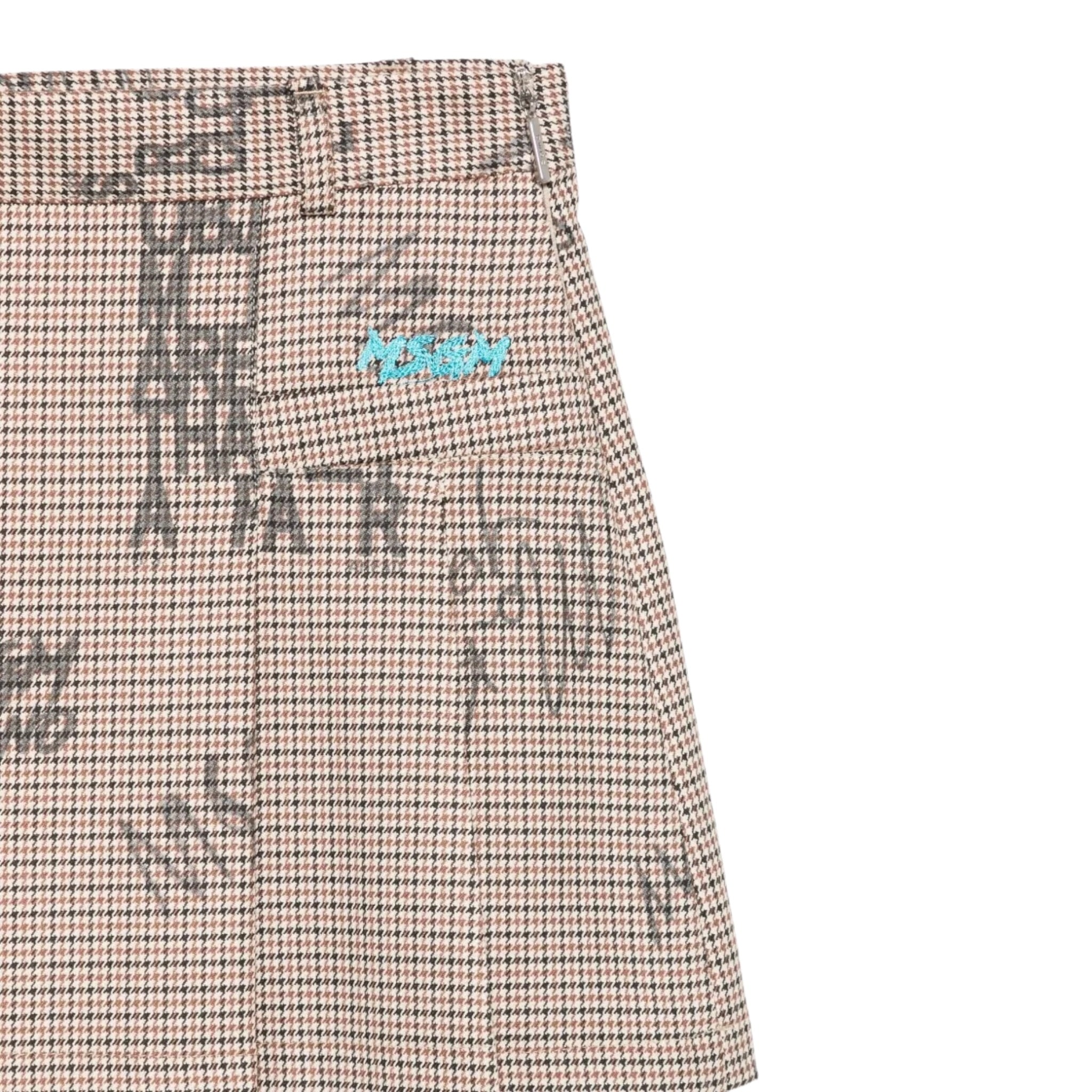 Msgm Gonna tinta unita con Microfantasia Panna per Bambina F5MSJGSK110 PANNA MSGM 