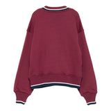 Msgm Felpa tinta unita con Scollo A V E Stampa Bordeaux per Bambina F5MSJGSW124X BORDEAUX MSGM 