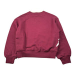Msgm Felpa Girocollo tinta unita con Stampa Bordeaux per Bambina F5MSJGSW129 BORDEAUX MSGM 