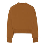 Msgm Felpa tinta unita Girocollo con Logo Cammello per Bambina F5MSJGSW145X CAMMELLO MSGM 