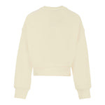 Msgm Felpa tinta unita Girocollo con Logo Panna per Bambina F5MSJGSW145X PANNA MSGM 