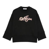 Msgm Felpa Chiusa Girocollo tinta unita con Applicazioni Nero per Bambina F5MSJGSW151 NERO MSGM 