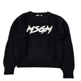 Msgm Maglia tinta unita con Stampa Nero per Bambina F5MSJUJP090 NERO MSGM 