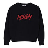 Msgm Maglia tinta unita con Stampa Nero per Bambina F5MSJUJP090X NERO MSGM 