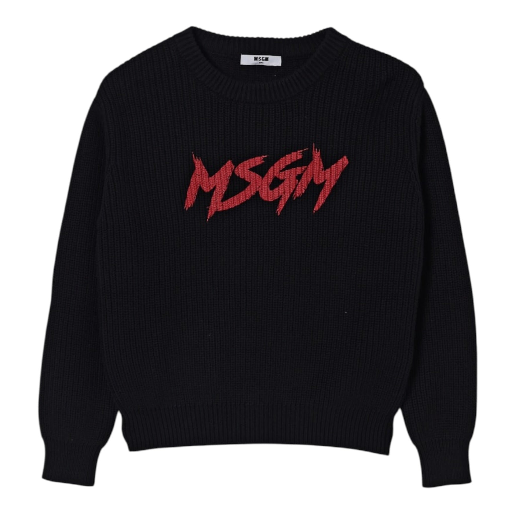 Msgm Maglia tinta unita con Stampa Nero per Bambina F5MSJUJP090X NERO MSGM 