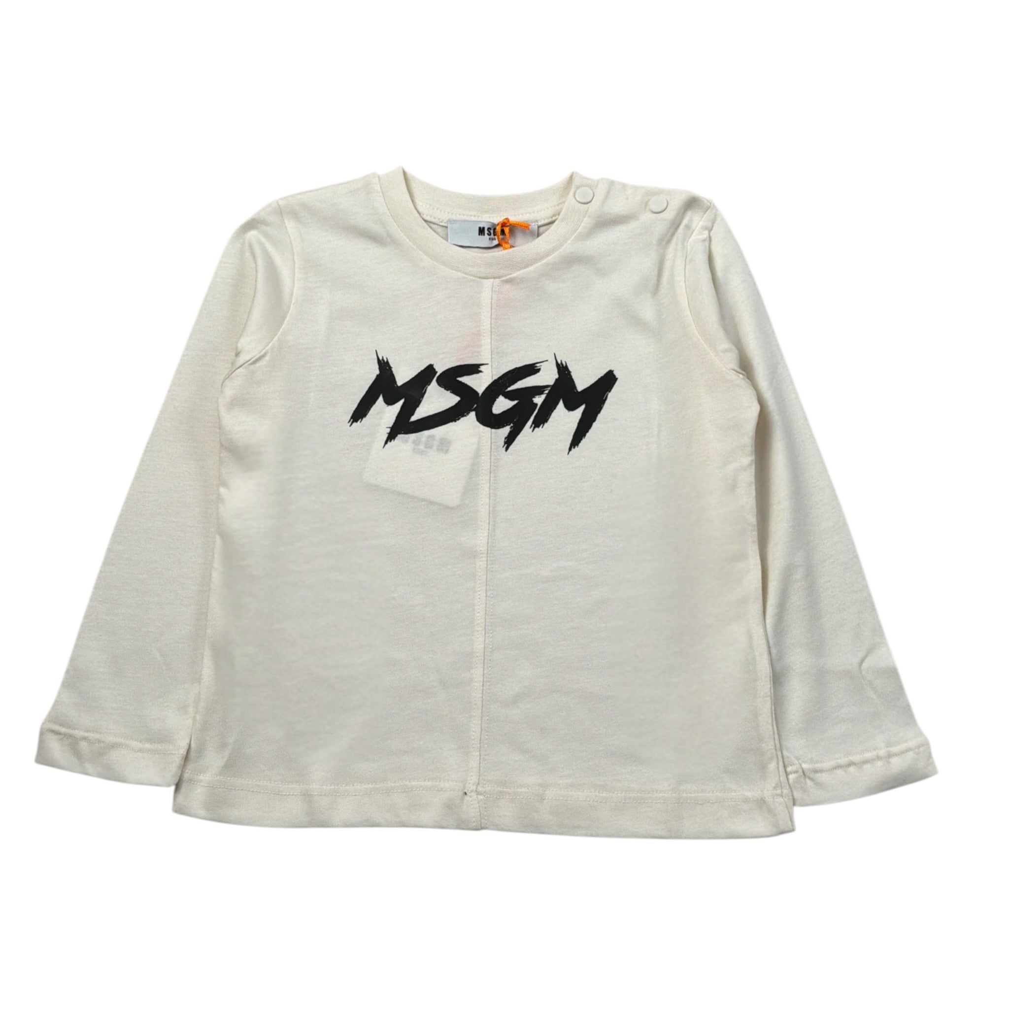 Msgm Shirt tinta unita con Stampa Panna per Neonata F5MSUNTH284 PANNA MSGM 