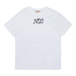 N°21 T-Shirt tinta unita Girocollo con Stampa Bianco per Bambina N2105J BIANCO N°21 