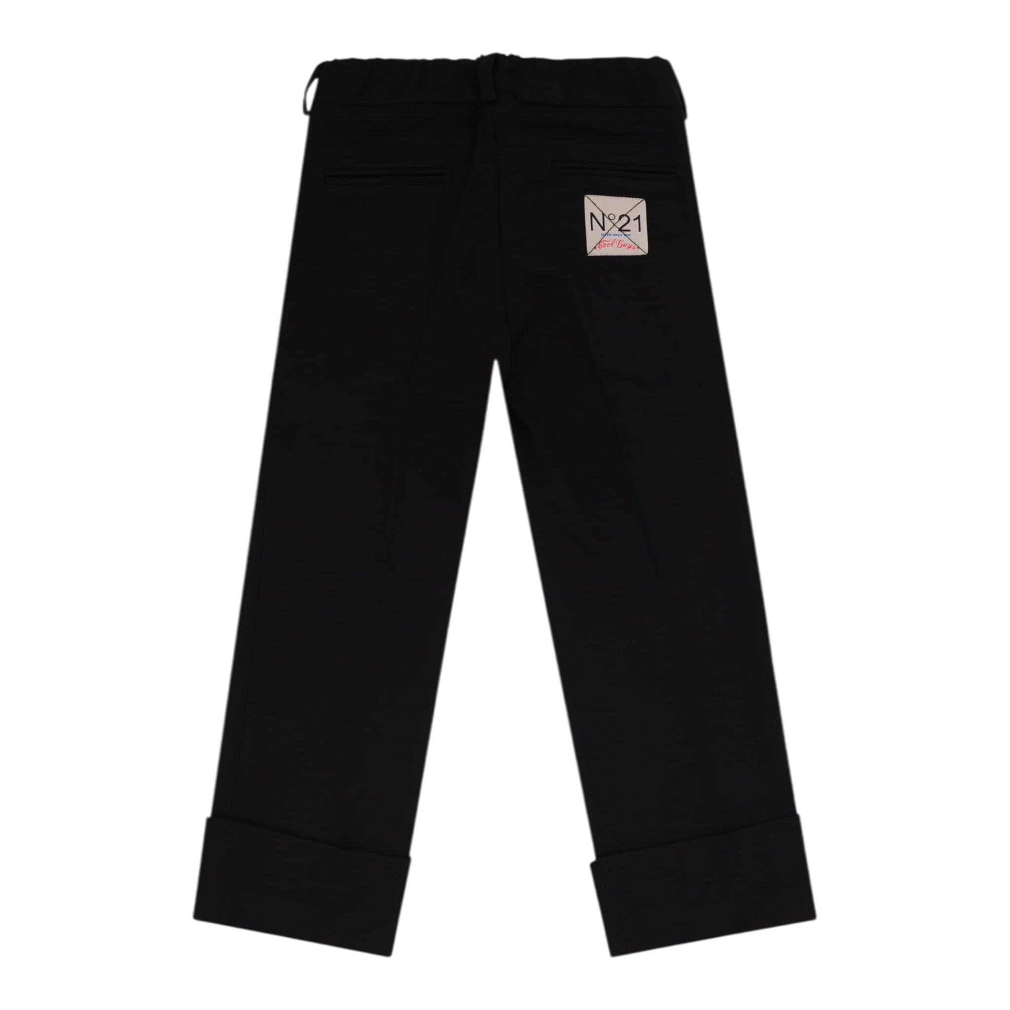 N°21 Pantalone tinta unita con Logo Nero per Bambina N2106N NERO N°21 
