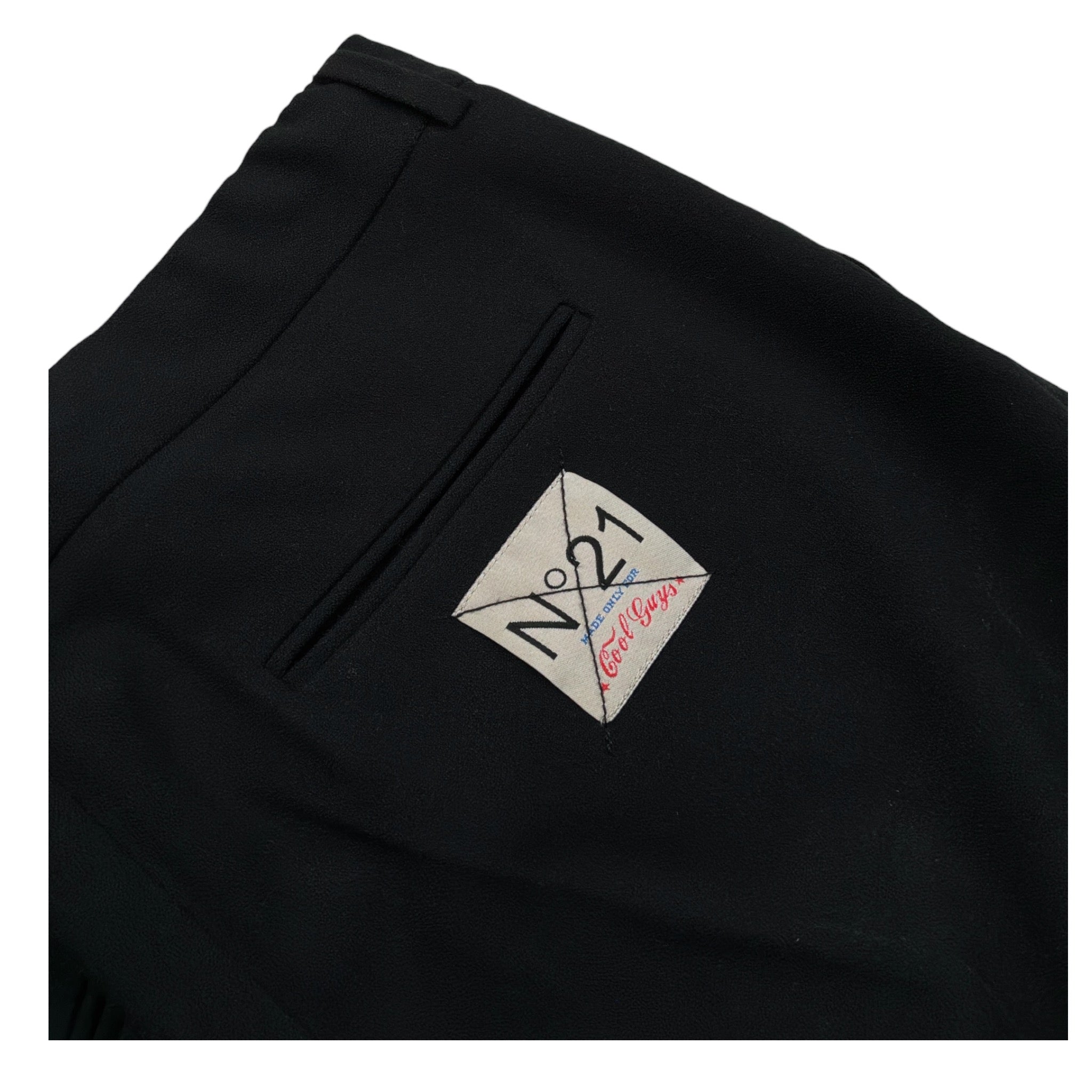 N°21 Pantalone tinta unita con Logo Nero per Bambina N2106N NERO N°21 