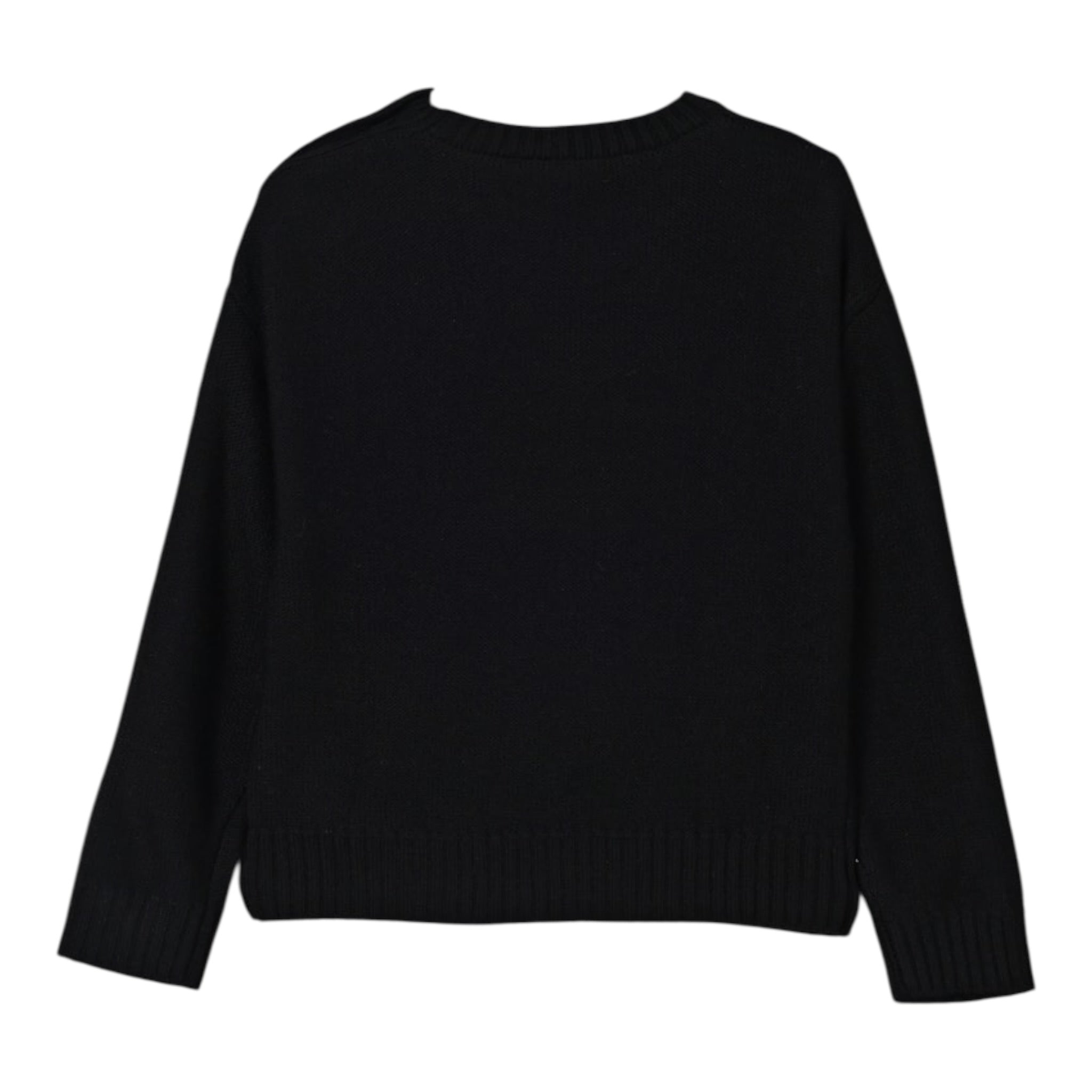 N°21 Maglia Girocollo tinta unita con Applicazioni Nero per Bambina N2106WX NERO N°21 