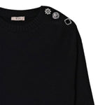N°21 Maglia Girocollo tinta unita con Applicazioni Nero per Bambina N2106WX NERO N°21 