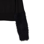 N°21 Maglia Collo Alto tinta unita con Logo Nero per Bambina N2106X NERO N°21 