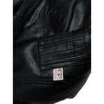 N°21 Giubbino tinta unita In Ecopelle Nero per Bambina N2107G NERO N°21 