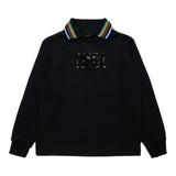 N°21 Felpa tinta unita con Colletto E Logo Nero per Bambino N2107K NERO N°21 