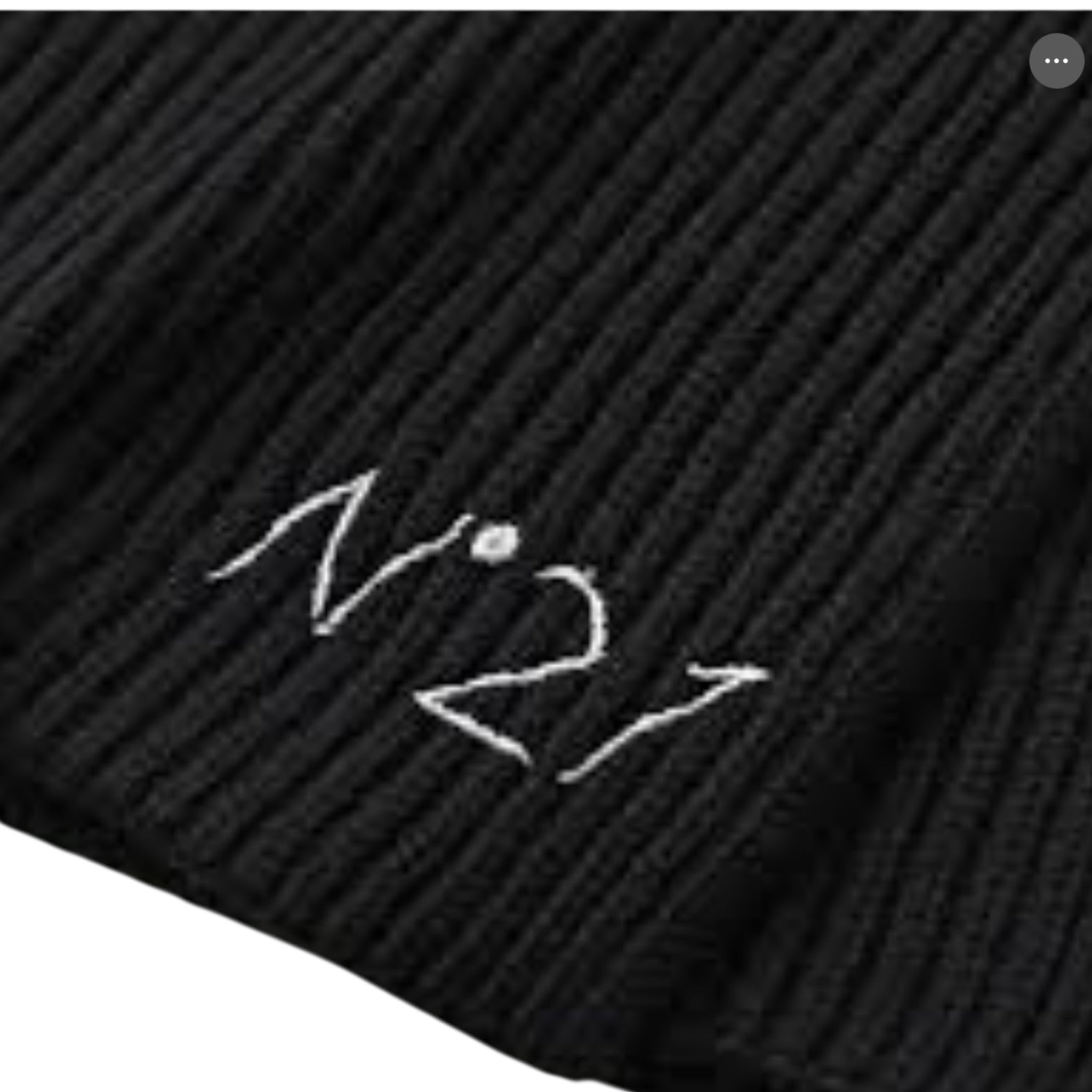 N°21 Sciarpa tinta unita con Logo Nero per Bambina N2108T NERO N°21 