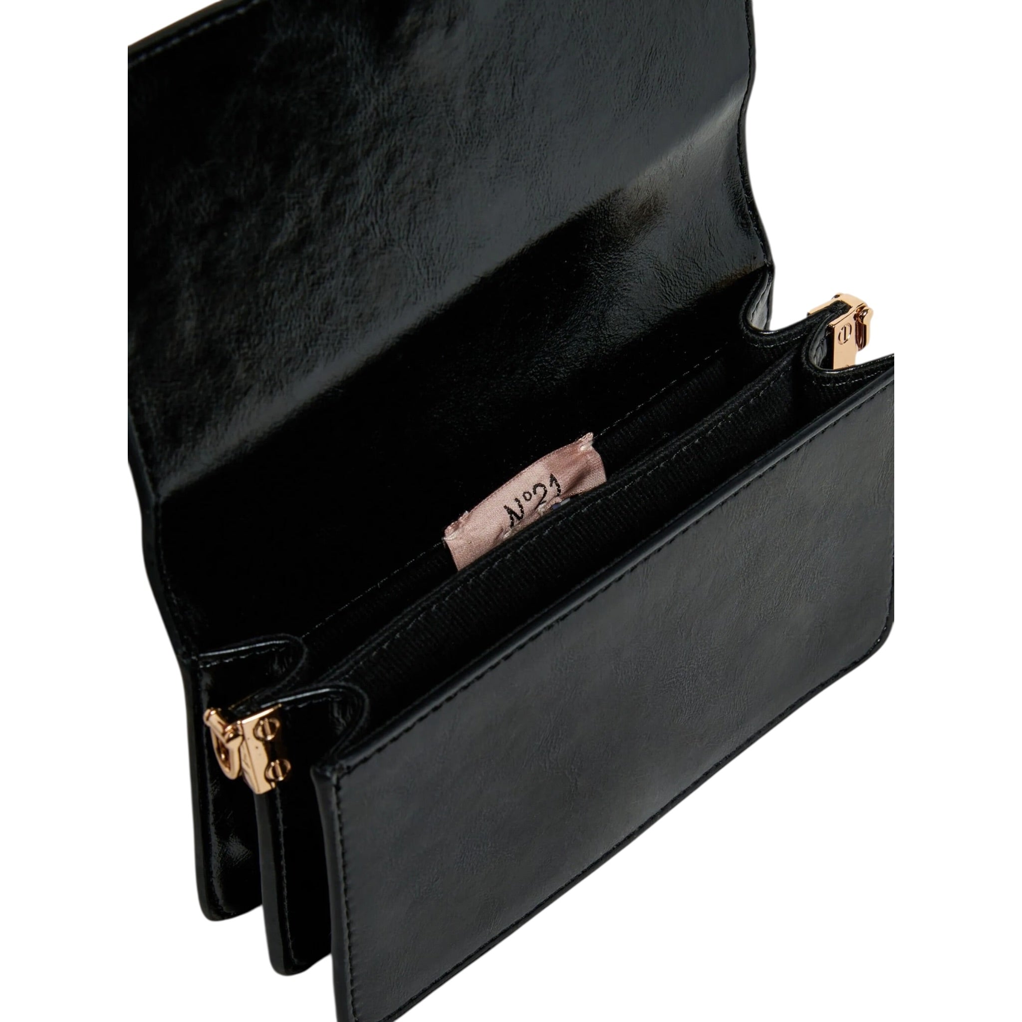 N°21 Borsa tinta unita con Logo Nero per Bambina N21099 NERO N°21 
