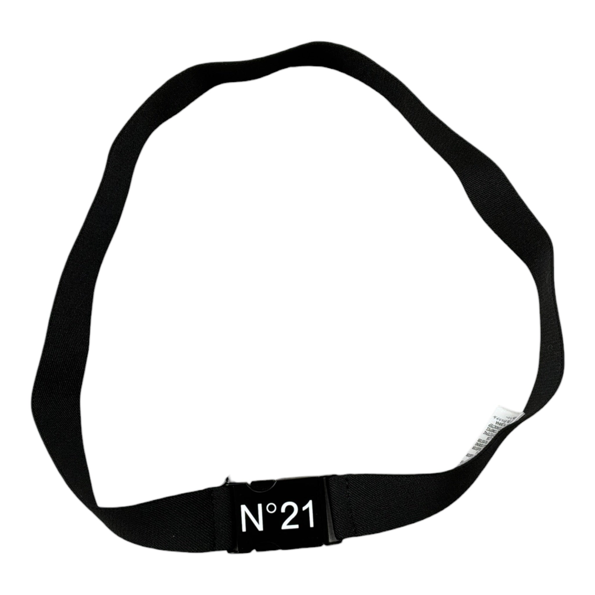 N°21 Cintura tinta unita con Logo Nero per Bambina N214A3 NERO N°21 