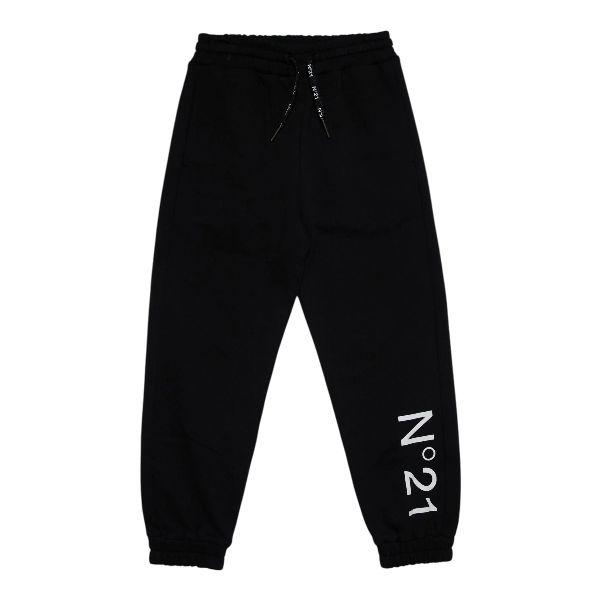 N°21 Pantalone Tuta tinta unita con Logo Nero per Bambino N21615 NERO N°21 