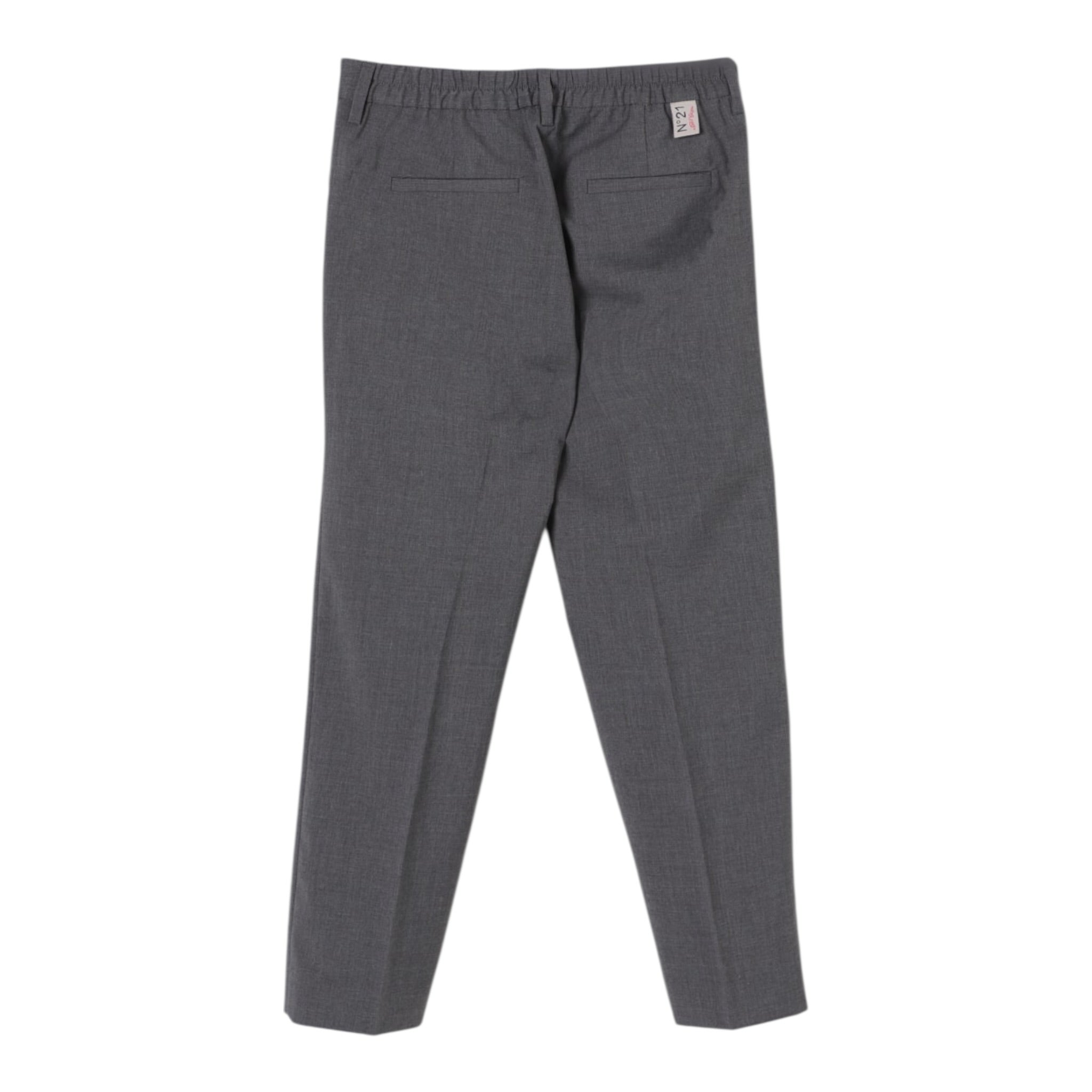 N°21 Pantalone tinta unita con Elastico In Vita Grigio per Bambino N21960 GRIGIO N°21 