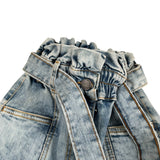 Naice Jeans tinta unita con Elastico In Vita Azzurro per Bambina 205011 AZZURRO NAICE 