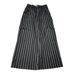 Naice Pantalone tinta unita con Fantasia A Righe Nero per Bambina NAI27218 NERO NAICE 