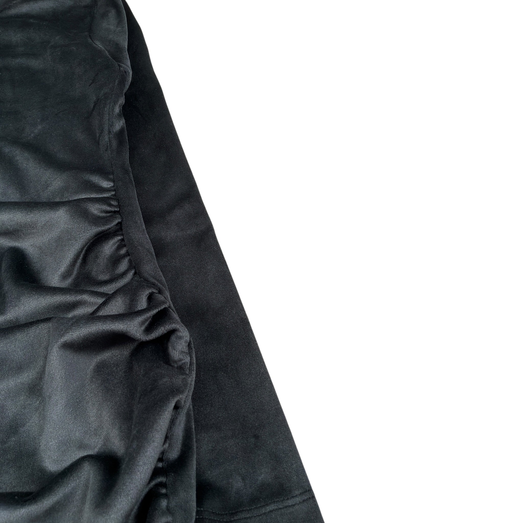 Naida Abito Manica Lunga tinta unita In Velluto Nero per Bambina NAAB355 NERO NAIDA 