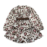 Naida Abito Manica Lunga Stamoa Fantasia Beige per Bambina NAAB373 BEIGE NAIDA 