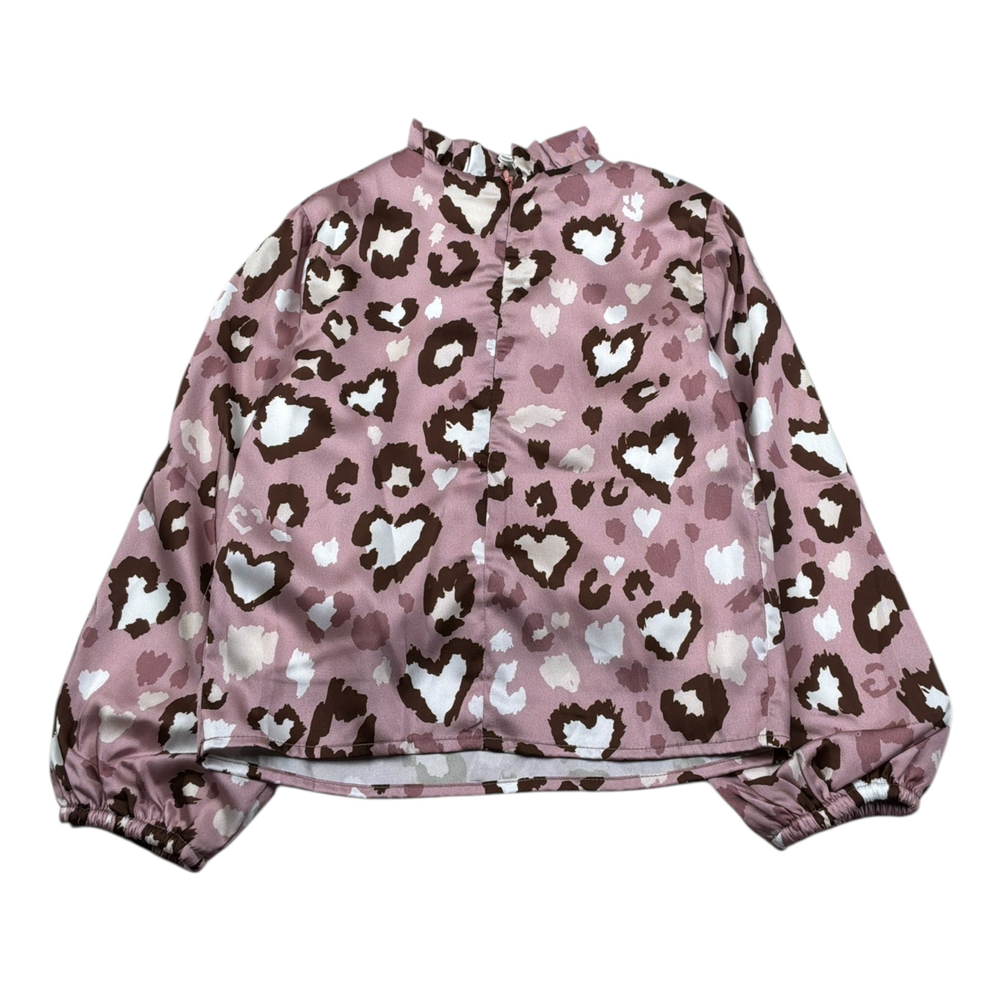 Naida Camicia Manica Lunga Fantasia Maculata Rosa per Bambina NACA164 ROSA NAIDA 