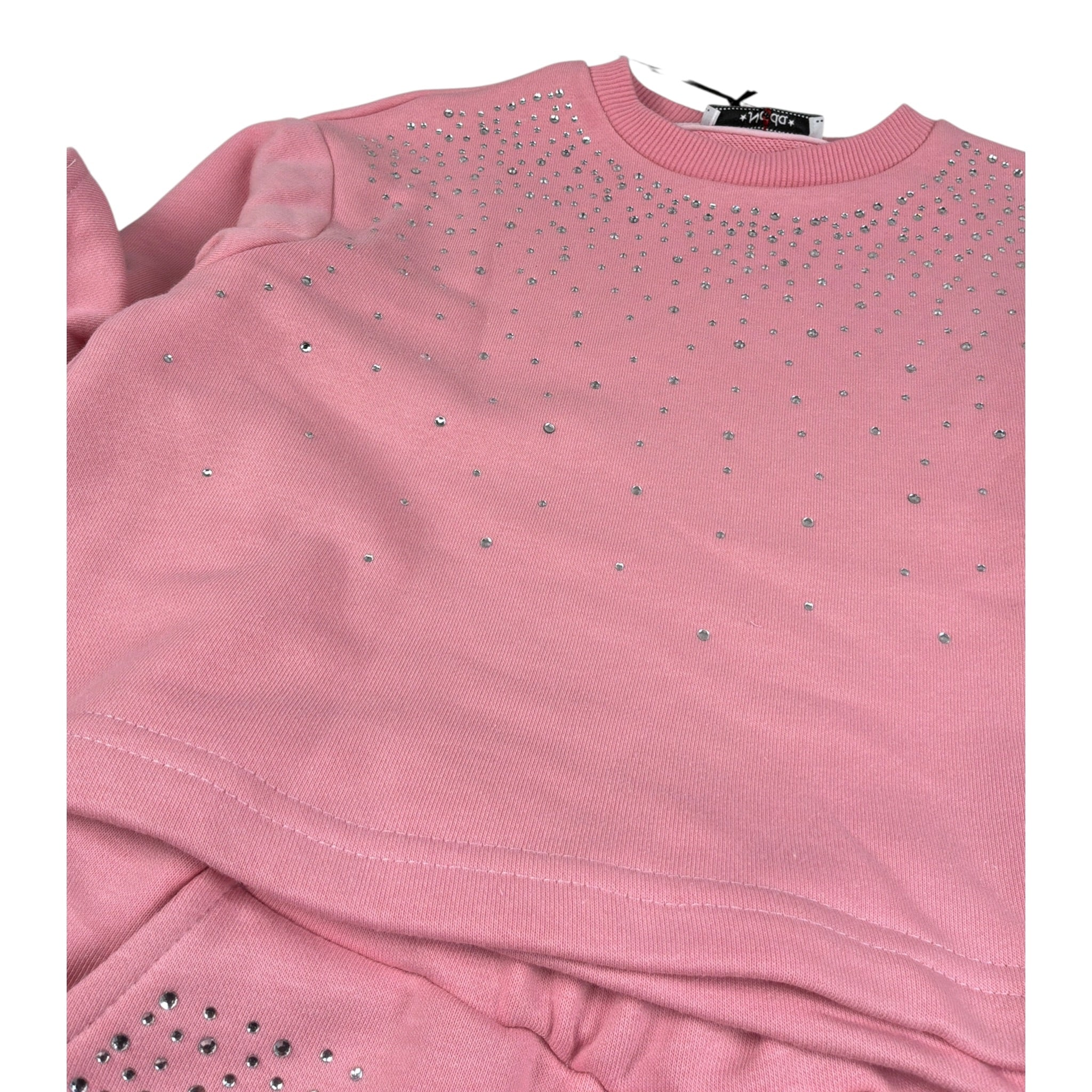 Naida Completo 2 Pezzi Felpa-Pantalone tinta unita Rosa per Bambina NACO055 ROSA NAIDA 