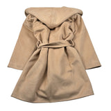 Naida Cappotto tinta unita con Cappuccio Cammello per Bambina NAGB314 CAMMELLO NAIDA 