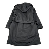 Naida Cappotto tinta unita con Cappuccio Nero per Bambina NAGB314 NERO NAIDA 