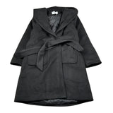 Naida Cappotto tinta unita con Cappuccio Nero per Bambina NAGB314 NERO NAIDA 