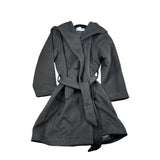 Naida Cappotto tinta unita con Cappuccio Nero per Bambina NAGB314X NERO NAIDA 