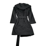 Naida Cappotto tinta unita con Cappuccio Nero per Bambina NAGB314X NERO NAIDA 