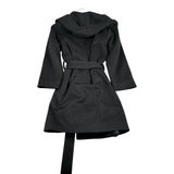 Naida Cappotto tinta unita con Cappuccio Nero per Bambina NAGB314X NERO NAIDA 