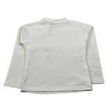 Naida Shirt Girocollo tinta unita con Stampa Panna per Bambina NAMA351 PANNA NAIDA 