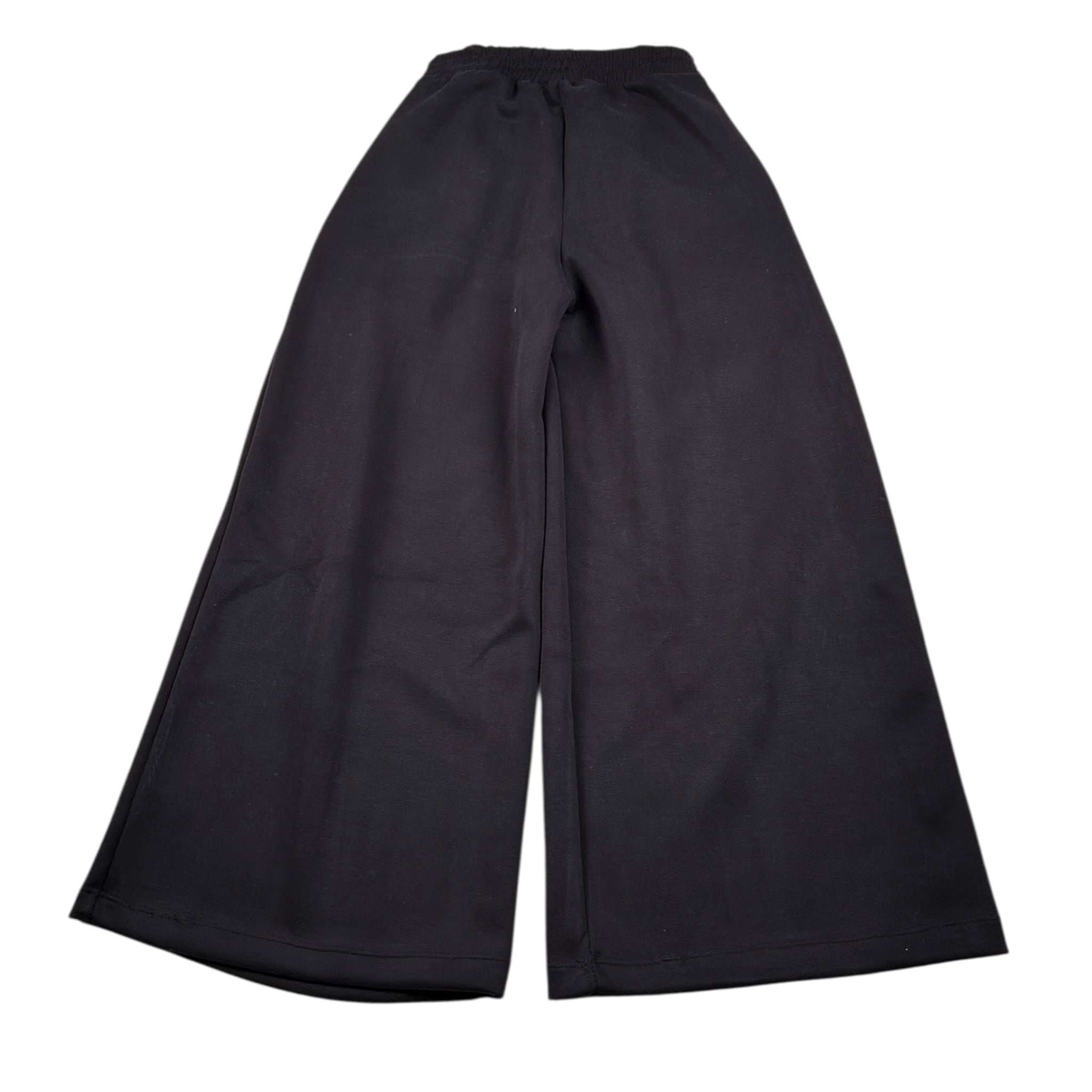 Naida Pantalone tinta unita Modello Palazzo Nero per Bambina NAPA332 NERO NAIDA 