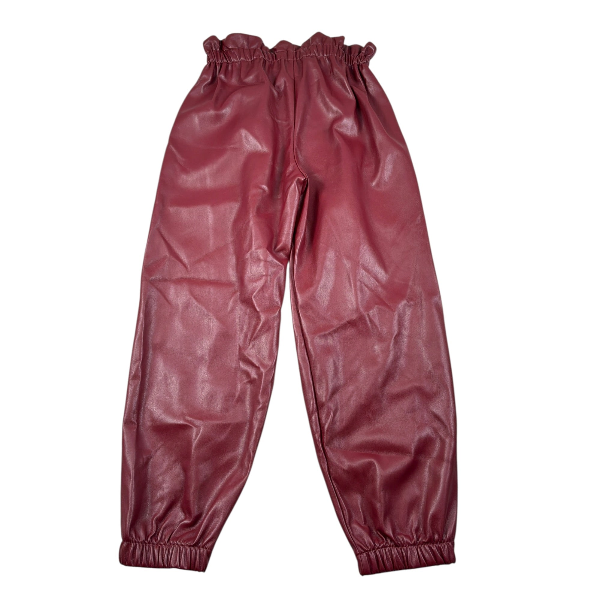 Naida Pantalone In Finta Pelle con Elastico In Vita Bordeaux per Bambina NAPA360 BORDEAUX NAIDA 