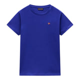 Napapijri T-Shirt tinta unita con Stampa Cobalto per Bambino NP0A4GEHB3B1 COBALTO NAPAPIJRI 