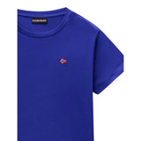 Napapijri T-Shirt tinta unita con Stampa Cobalto per Bambino NP0A4GEHB3B1 COBALTO NAPAPIJRI 
