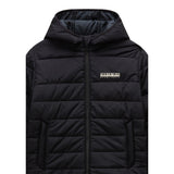 Napapijri Giubbino tinta unita con Cappuccio Nero per Bambino NP0A891I9411 NERO NAPAPIJRI 