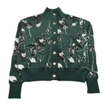 Neera 20.52 Cardigan tinta unita con Stampe Verde per Bambina 25440401 VERDE NEERA 20.52 