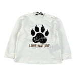 Never Too Shirt Girocollo tinta unita con Stampa Bianco per Bambino NT1840NJ BIANCO NEVER TOO 