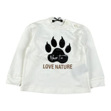 Never Too Shirt Girocollo tinta unita con Stampa Bianco per Bambino NT1840NJ BIANCO NEVER TOO 